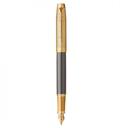 Ручка перьевая Parker IM Premium Pioneers F329, Arrow Grey GT (Перо F)