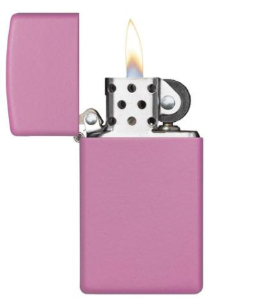 Зажигалка ZIPPO Slim® с покрытием Pink Matte 1638