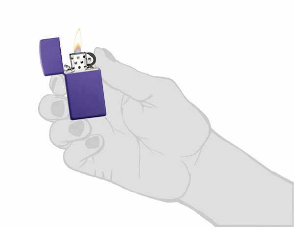 Зажигалка ZIPPO Slim® с покрытием Purple Matte 1637