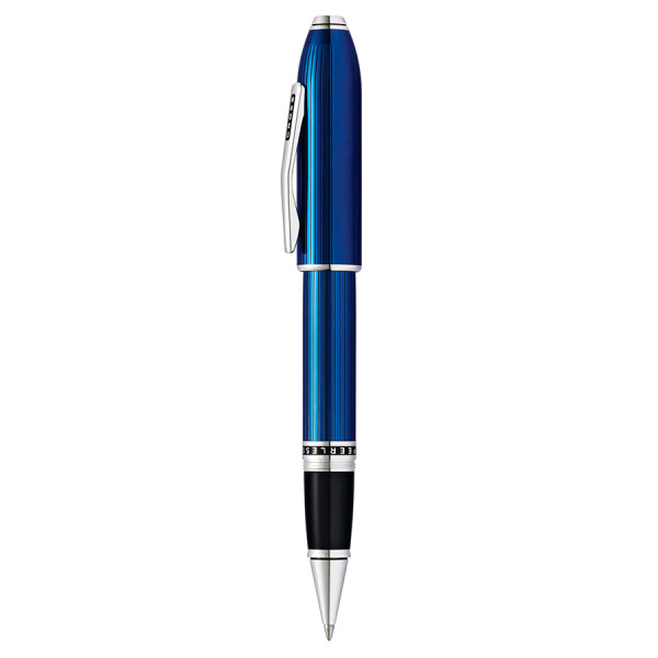 Ручка-роллер Cross Selectip Peerless - Translucent Quartz Blue Engraved Lacquer