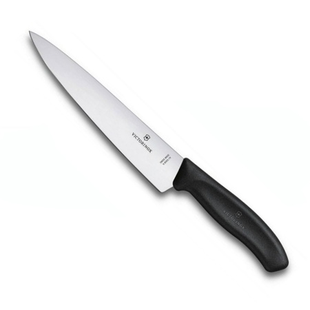 Нож Victorinox разделочный, лезвие 19 см, черный, в картонном блистере