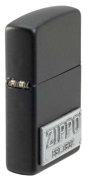 Зажигалка ZIPPO License Plate с покрытием Black Matte 48689