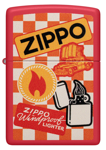 Зажигалка ZIPPO Retro Design с покрытием Red Matte 48998