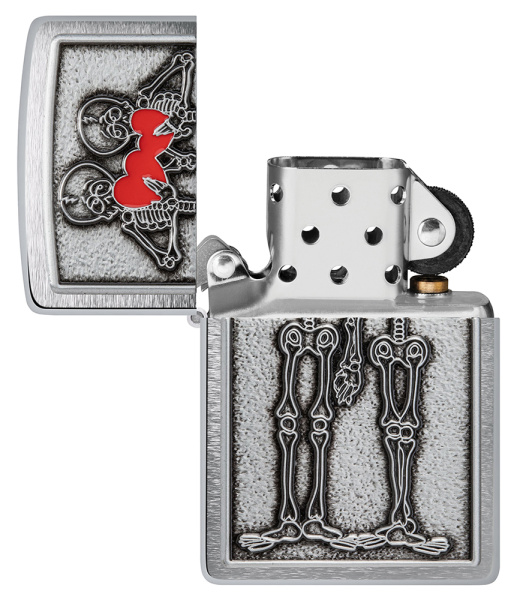 Зажигалка ZIPPO Couple Love с покрытием Brushed Chrome 48688