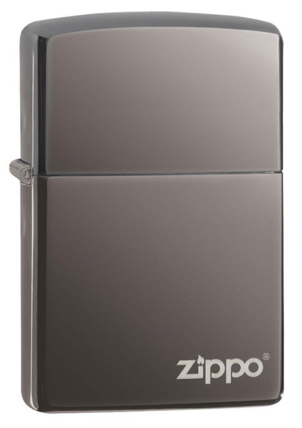 Зажигалка ZIPPO Logo с покрытием Black Ice® 150ZL