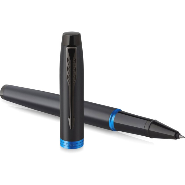 Ручка-роллер Parker IM Vibrant Rings T315 Marine Blue PVD, F