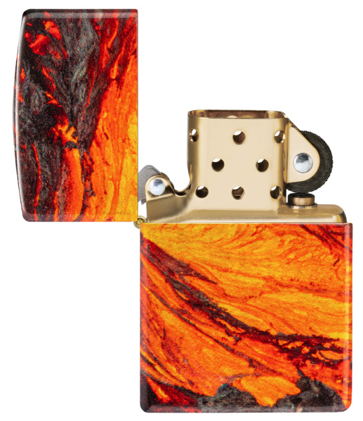 Зажигалка ZIPPO Lava Flow с покрытием 540 Tumbled Brass 48622