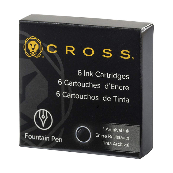 Набор подарочный Cross Bailey - Black Lacquer, перьевая ручка + конвертер + 6 картриджей + чернила