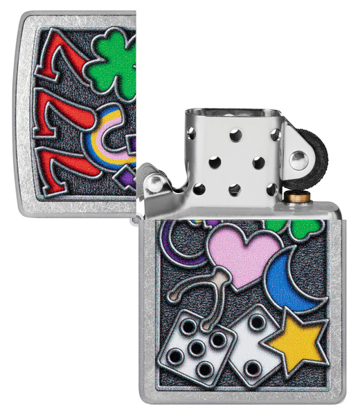 Зажигалка ZIPPO All Luck с покрытием Street Chrome 48682