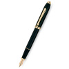 Ручка перьевая Cross TOWNSEND-BLACK LACQUER GOLD PLATED