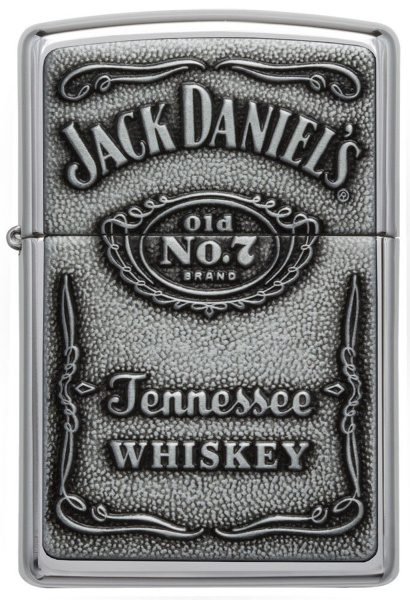 Зажигалка ZIPPO Jack Daniels® с покрытием High Polish Chrome 250JD.427