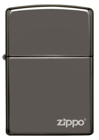 Зажигалка ZIPPO Logo с покрытием Black Ice® 150ZL