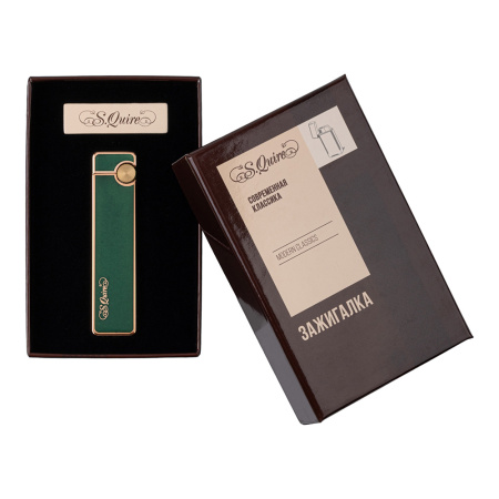 Зажигалка S.Quire газовая кремниевая FL01-Green