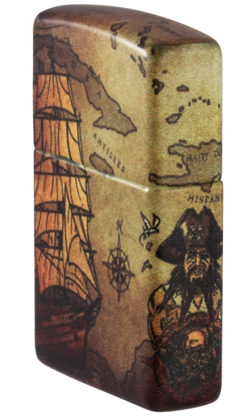 Зажигалка Zippo Pirate Ship с покрытием White Matte 49355