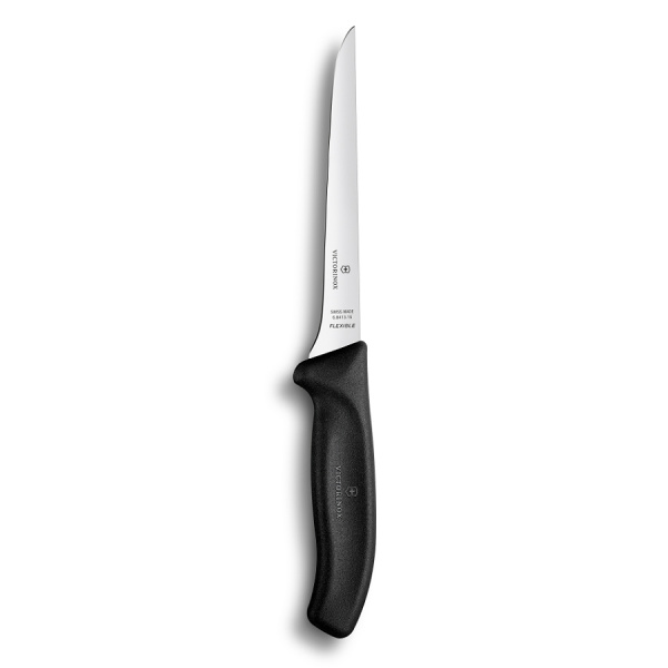 Нож Victorinox обвалочный, гибкое лезвие 15 см, черный