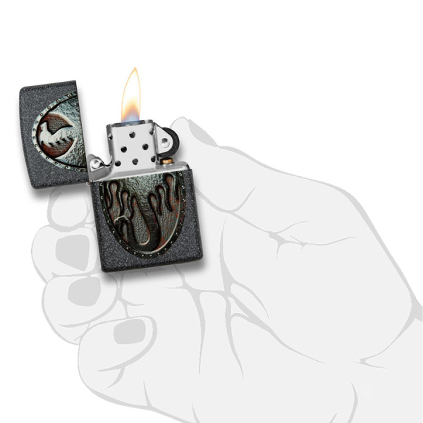 Зажигалка Zippo Metal Dragon Shield Design