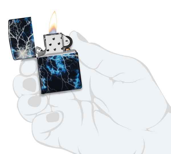 Зажигалка ZIPPO Lightning с покрытием Glow In The Dark Green 48610