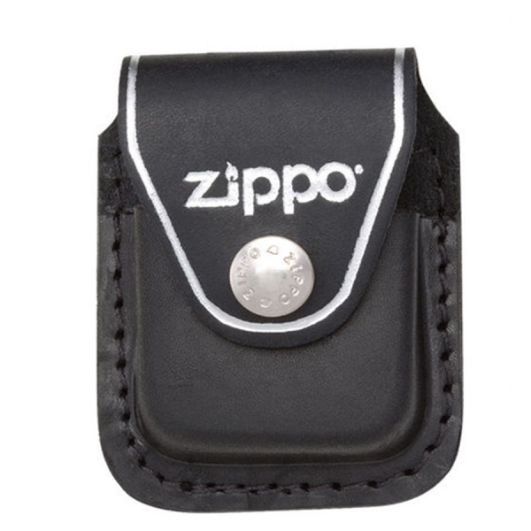 Черный кожаный чехол для зажигалки Zippo