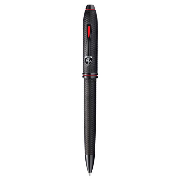 Шариковая ручка Cross Townsend - Ferrari Brushed Black Etched Honeycomb Pattern/Black PVD