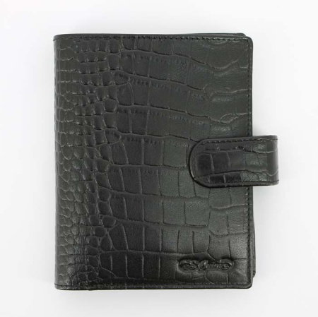 Портмоне S.Quire с отделением для паспорта 6100-BK CROCO