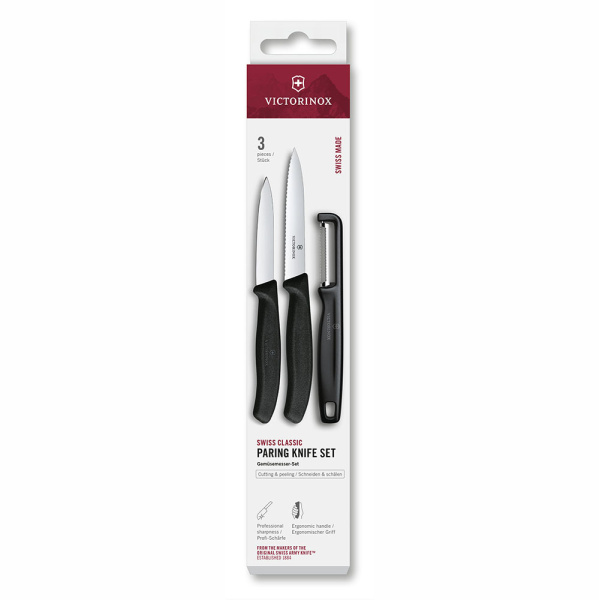 Набор из 3 ножей для овощей VICTORINOX: нож 8 см 6.7113.33