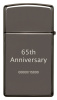Зажигалка ZIPPO узкая в честь 65-летия с покрытием черный лед | Slim® 65th Anniversary Black Ice® 49709