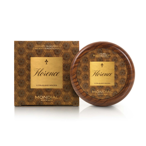 Крем для бритья в деревянной чаше MONDIAL FLORENCE LUXURY SHAVING CREAM TRADITIONAL CL-140-FLO