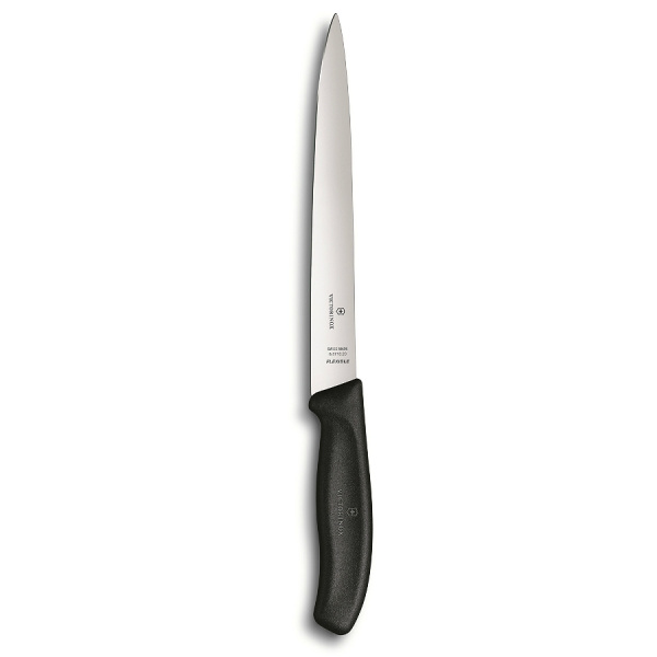 Нож Victorinox филейный, лезвие 20 см, черный