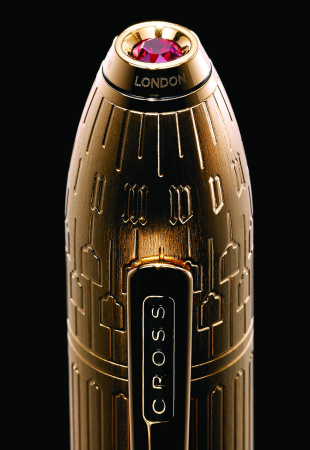 Шариковая ручка Cross Peerless Citizen LE London. Цвет - золотистый.