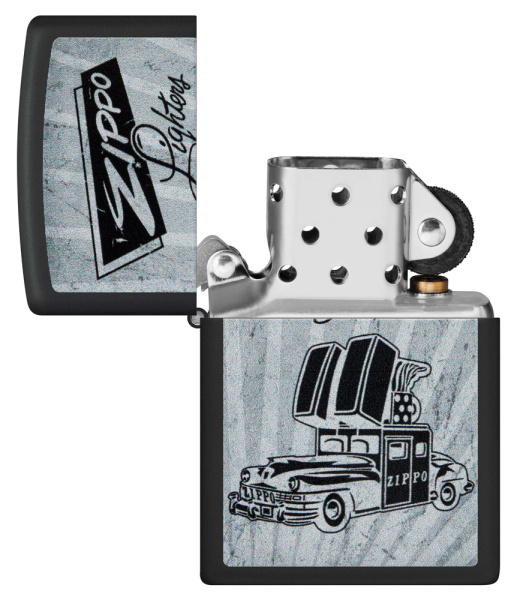 Зажигалка ZIPPO Car Design с покрытием Black Matte 48572