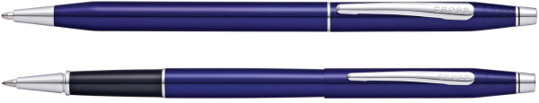 Набор Cross Classic Century Translucent Blue Lacquer: шариковая ручка и ручка-роллер AT0088-112