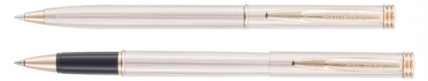 Набор Pierre Cardin PEN&PEN: ручка шариковая + роллер. Цвет - серебристо-бежевый. Упаковка Е.