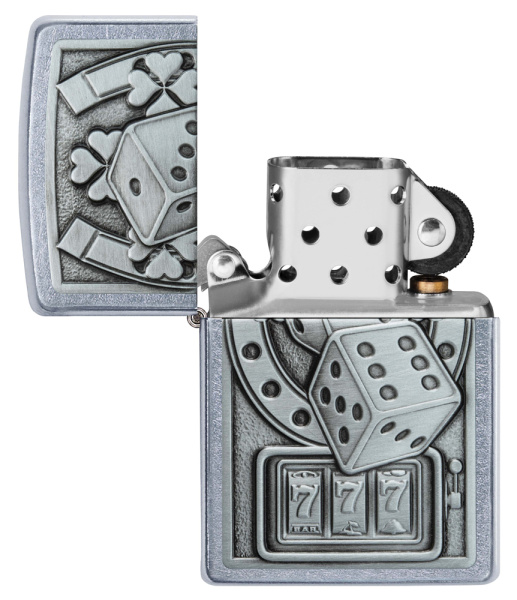 Зажигалка ZIPPO Lucky 7 с покрытием Street Chrome 49294