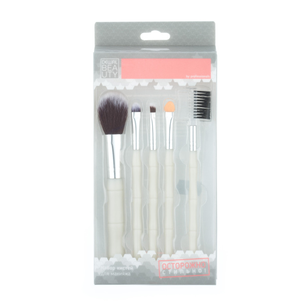 Набор Dewal Beauty косметических кистей /соты / (5шт/уп) BS-5158