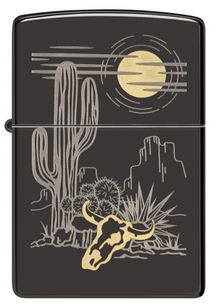 Зажигалка ZIPPO Western с покрытием High Polish Black 48968