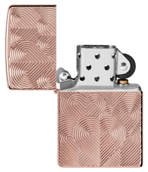 Зажигалка ZIPPO Armor® Hearts с покрытием Rose Gold 48919