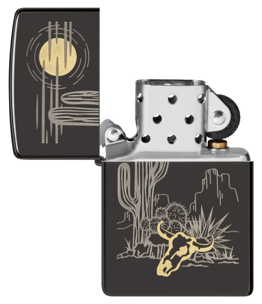 Зажигалка ZIPPO Western с покрытием High Polish Black 48968
