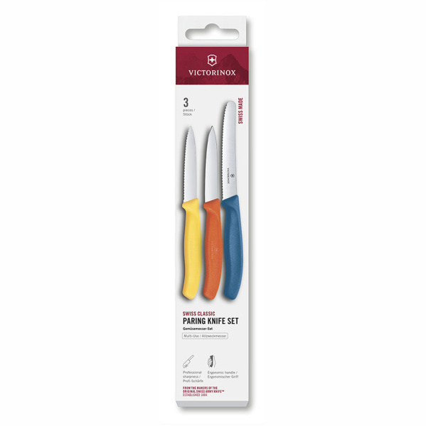 Набор из 3 ножей для овощей VICTORINOX: желтый нож 8 см 6.7116.32С1