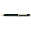 Ручка роллер Cross TOWNSEND-BLACK LACQUER GOLD PLATED