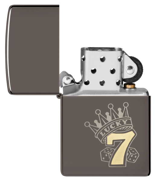 Зажигалка ZIPPO Lucky 7 Design с покрытием Black Ice® 48913