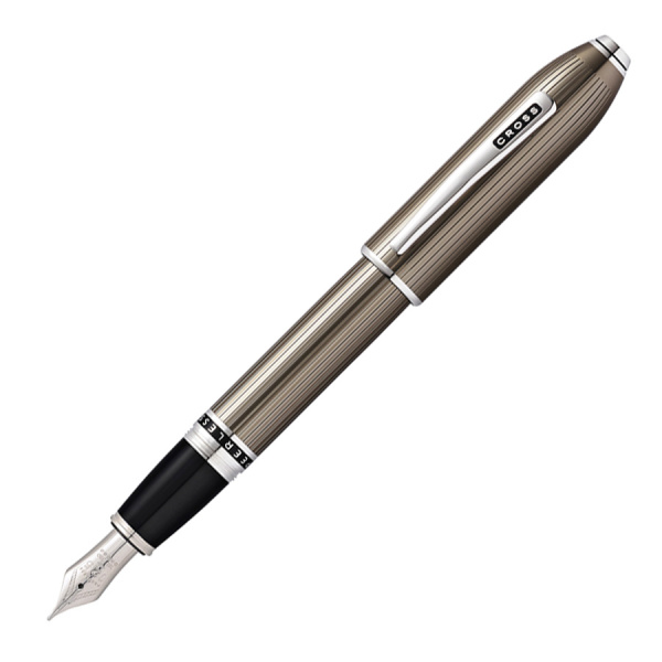 Перьевая ручка Cross Peerless Translucent Titanium - Grey Engraved Lacquer