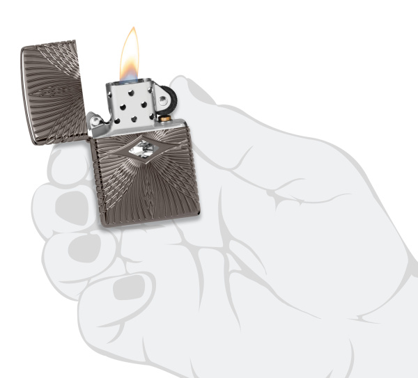 Зажигалка ZIPPO Armor® с покрытием Black Ice® 49291