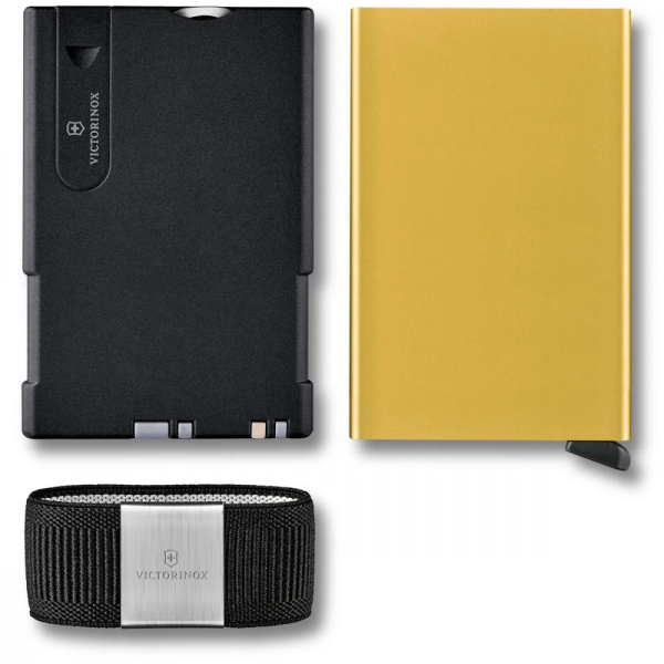 Карта-мультитул с картхолдером Victorinox SMARTCARD Wallet Delightful Gold