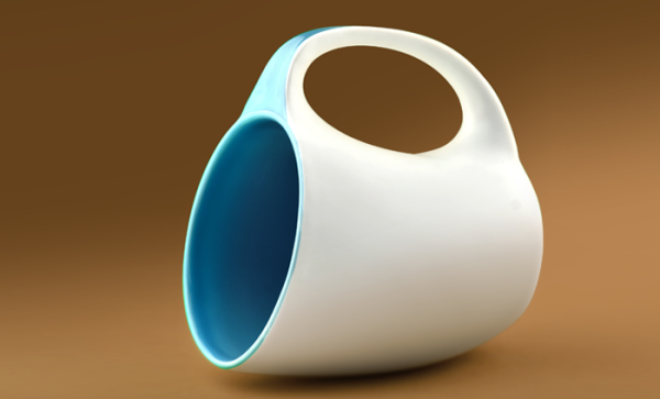 Кружка Asobu The porcelain saphire (0,4 литра) желтая