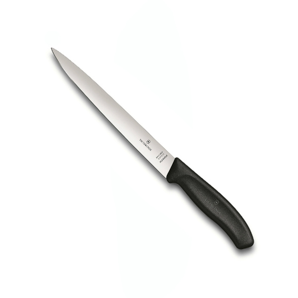 Нож Victorinox филейный, лезвие 20 см, черный
