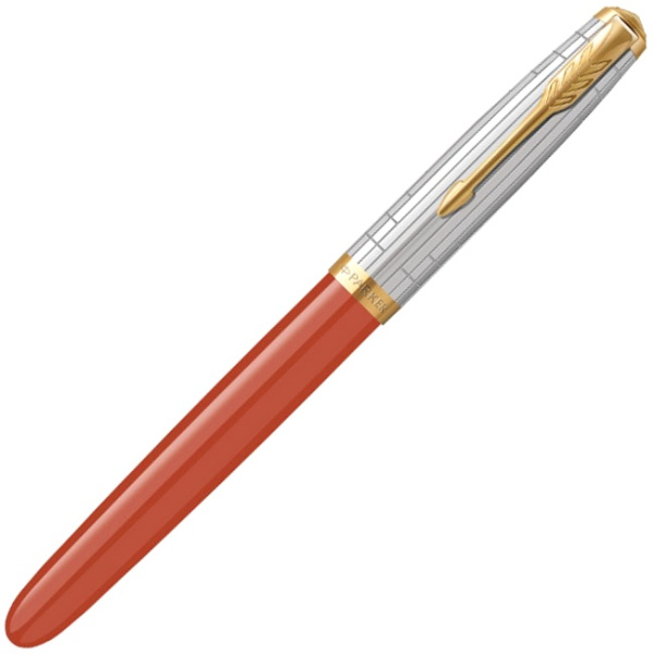 Ручка перьевая Parker 51 Premium, Red / Silver GT, F
