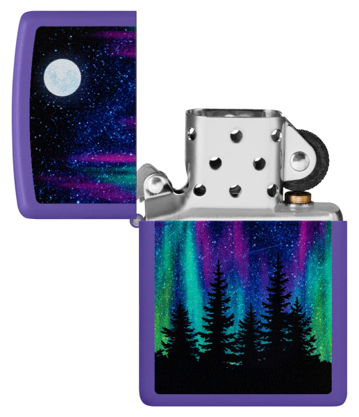 Зажигалка ZIPPO Night In The Forest с покрытием Purple Matte 48565