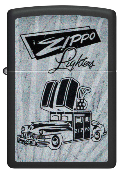 Зажигалка ZIPPO Car Design с покрытием Black Matte 48572
