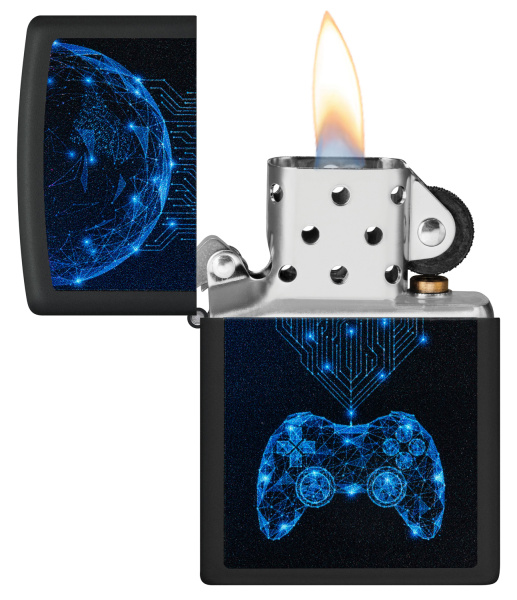 Зажигалка ZIPPO Gaming с покрытием Black Matte 48912