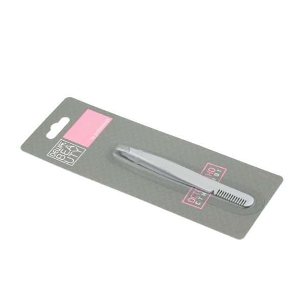 Пинцет Dewal Beauty косметический с расческой для укладки TW-262C